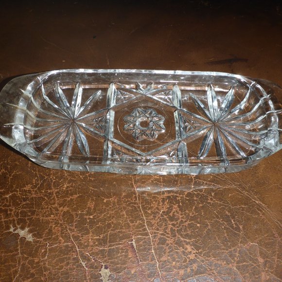 Vintage Dining Vintage Crystal Glass Butter Serving Dish Poshmark